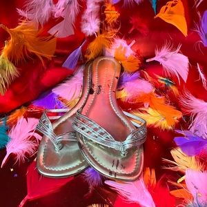 Original Sigerson Morrison silver sandals.